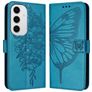 Mobigear Butterfly Samsung Galaxy S24 FE Wallet case - Blue