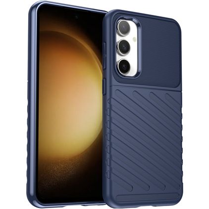 Mobigear Groove Samsung Galaxy S23 FE Joustava TPU Suojakuori - Sininen