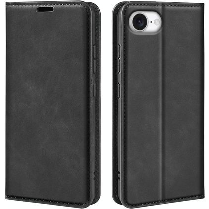 Mobigear Retro Slim iPhone 17e Capa livro Carteira - Preto