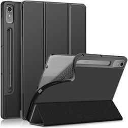 Mobigear Tri-Fold Gel Lenovo Tab P12 TPU / Cuero sintético Funda tipo libro - Negro