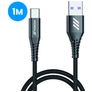 Kabel Mobigear Nylon USB-A na USB-C 1 m - Černá