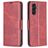 Mobigear Excellent Samsung Galaxy A55 Plånboksfodral med sedelfack - Röd