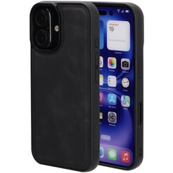 Mobiparts Classic iPhone 16 MagSafe TPU / Konstläder Skal - Graphite Black
