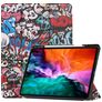 Mobigear Tri-Fold Gel iPad Pro 12,9 pulgadas (2022) TPU / Cuero sintético Funda tipo libro + Portalápices - Graffiti