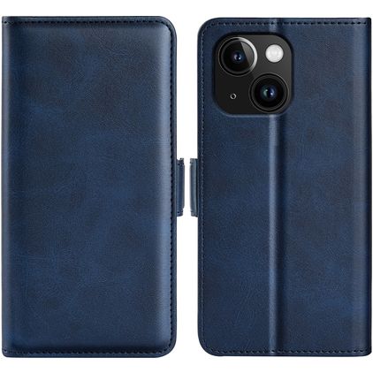 Mobigear Slim Magnet iPhone 15 Plus Wallet case - Dark Blue