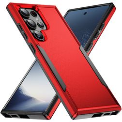 Mobigear Heavy Armor Samsung Galaxy S24 Ultra Plástico rígido Capa traseira Antichoque - Vermelho