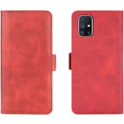 Mobigear Slim Magnet Samsung Galaxy M51 Cover a libro portafoglio - Rosso
