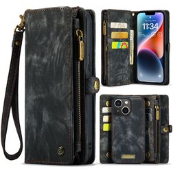 CaseMe 008 iPhone 14 Case Detachable 2-in-1 Wallet Case Wallet - Black