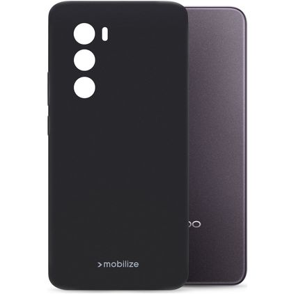 Mobilize Rubber Gelly OPPO Reno 12 TPU flexible Carcasa - Negro