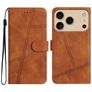 Mobigear Stitch iPhone 17 Pro Funda tipo libro Cartera - Marrón