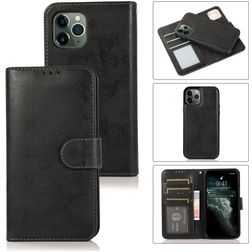Mobigear Wallet iPhone 12 Mini Case Detachable 2-in-1 Wallet Case Wallet - Black