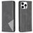 Mobigear Rhombus Slim iPhone 15 Pro Plånboksfodral - Svart