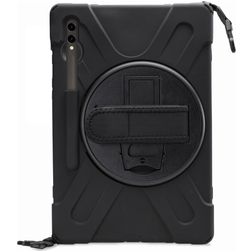 Xccess Survivor All-round Samsung Galaxy Tab S9 Plus Plastica rigida / Silicone Back cover + Tracolla + Supporto - Nero