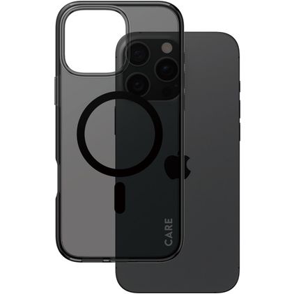 CARE by PanzerGlass Smokey iPhone 16 Pro Max MagSafe Hardcase Back cover - Trasparente / Nero