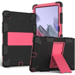 Mobigear ShieldStand Samsung Galaxy Tab A8 10.5 (2021) Plastica rigida / Silicone Back cover + Supporto - Nero / Rosso