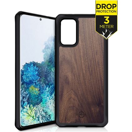 ITSKINS HybridFusion Samsung Galaxy S20 Plus Funda Plástico rígido Carcasa Antigolpes - Dark Wood