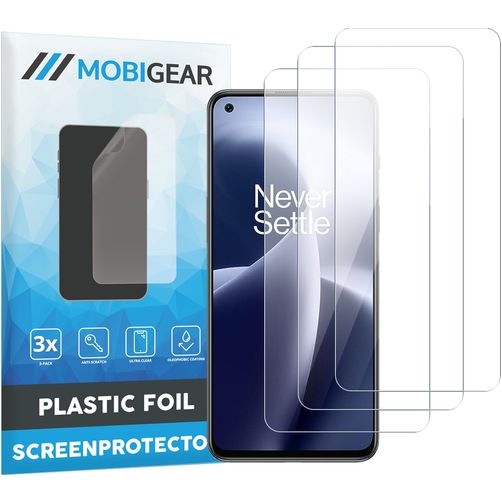 Mobigear OnePlus Nord 2T 5G Protector de pantalla Film - Compatible con fundas (pack de 3)