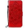 Mobigear Mandala Google Pixel 4a 5G Wallet case - Red