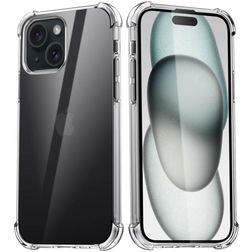 Mobigear Cushion Transparente iPhone 15 TPU flexível Capa traseira Antichoque - Transparente