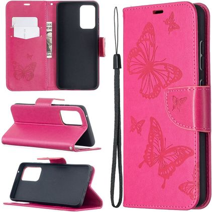 Mobigear Butterfly Samsung Galaxy A52s 5G Funda tipo libro Cartera - Magenta