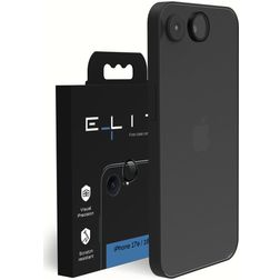 Elite iPhone 16e Härdat glas Kameralinsskydd - Skalvänligt - Svart