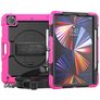 Mobigear SureGrip Xtreme iPad Pro 12.9 Inch (2018) Case Plastic / Silicone Back cover + Stylus Holder + Shoulder Strap + Stand - Black / Pink