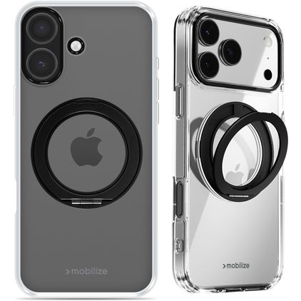 Mobilize 360 Rotating Ring iPhone 17 MagSafe Hardcase Back cover con anello - Nero
