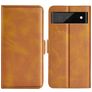 Mobigear Slim Magnet Google Pixel 6a Pungetui med Seddelrum - Cognac