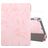 Mobigear Tri-Fold Marble iPad 7 (2019) Pungetui + Stylus-holder - Lyserød