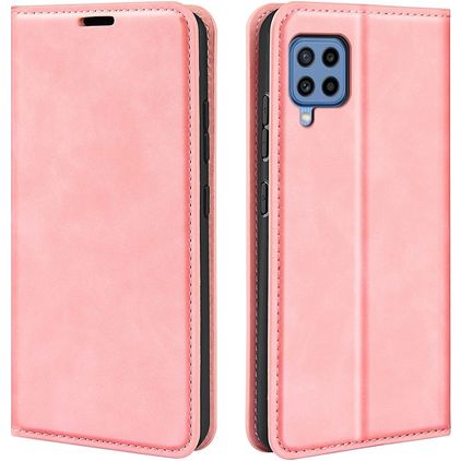 Mobigear Retro Slim Samsung Galaxy M22 Etui z klapką typu portfel - Różowy