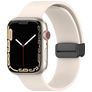Mobigear Sport Mag Correa Silicona Cierre magnético para Apple Watch - 42/41/40/38 mm - Blanco estrella