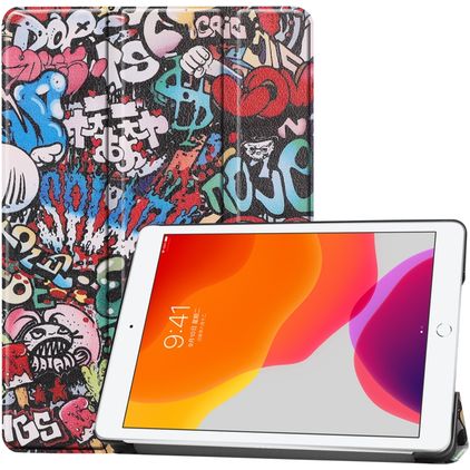 Mobigear Tri-Fold iPad 8 (2020) Lompakkokotelo - Graffiti