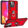 Mobigear Armor Ring Xiaomi Redmi 10C Funda Plástico rígido Carcasa Antigolpes con anillo - Rojo