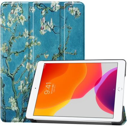 Mobigear Tri-Fold iPad 9 (2021) Lompakkokotelo - Almond Blossoms