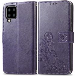 Mobigear Clover Samsung Galaxy A22 5G Cover a libro portafoglio - Viola