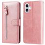 Mobigear Zipper iPhone 17 Plånboksfodral med sedelfack - Roséguld