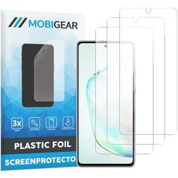 Mobigear Samsung Galaxy Note 10 Lite Película de ecrã em plástico - Compatível com capas (Pack de 3)