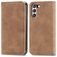 Mobigear Retro Slim Samsung Galaxy S21 FE Pungetui med Seddelrum - Brun