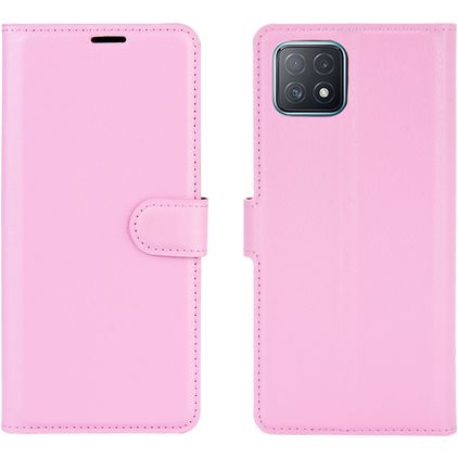 Mobigear Classic OPPO A73 5G Lompakkokotelo + Setelitasku - Vaaleanpunainen
