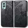 Mobigear Butterfly OnePlus Nord 2 Lompakkokotelo + Setelitasku - Musta