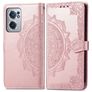 Mobigear Mandala OnePlus Nord CE 2 Capa livro Carteira - Rosa dourado
