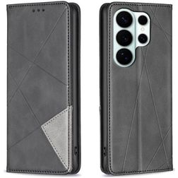 Mobigear Rhombus Slim Samsung Galaxy S26 Ultra Cover a libro - Nero