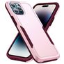Mobigear Heavy Armor iPhone 14 Pro Plástico rígido Capa traseira Antichoque - Rosa / Roxo