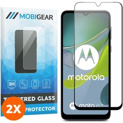 Mobigear Premium Motorola Moto E13 Glas Skærmbeskytter - Case Friendly - Sort (2-pak)