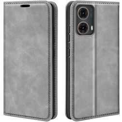 Mobigear Retro Slim Motorola Moto G85 Funda tipo libro Cartera - Gris