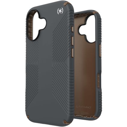 Speck Presidio2 Grip iPhone 16 Hard Case Back cover Shockproof - Charcoal Grey