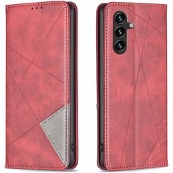 Mobigear Rhombus Slim Samsung Galaxy A55 Wallet case - Red
