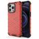 Mobigear Honeycomb iPhone 14 Pro Max Hårdt Bagsidecover Stødsikkert - Rød