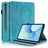 Mobigear Tree Samsung Galaxy Tab S10 FE Plus Capa livro + Suporte para caneta stylus - Azul