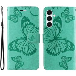 Mobigear Butterfly Samsung Galaxy A26 Pungetui med Seddelrum - Grøn